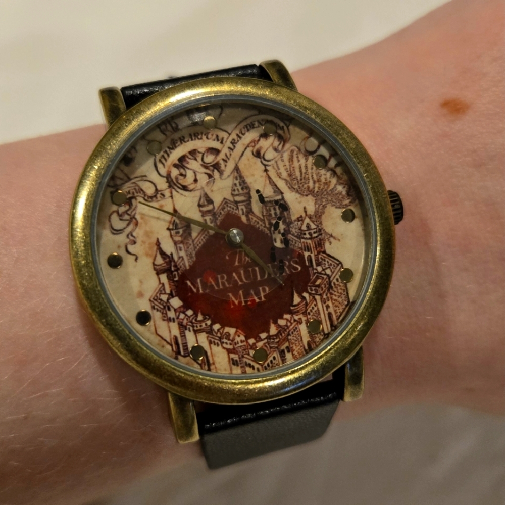 Accutime Harry Potter Marauders Map Wrist Watch